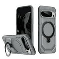 thumbnail image 1 of Designed For Google Pixel 9 / 9 Pro Phone Case,With 360° Spin Magnetic Stand Ring Kickstand,Fit for Mag-Safe,Military Grade Shockproof Heavy Duty Dropproof Tough Rugged Phone Case,Gray, 1 of 6