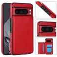 thumbnail image 1 of Designed for Google Pixel 9 / 9 Pro Wallet Phone Case,With Card Slots,PU Leather Back Folio Flip Kickstand,Double Magnetic Clasp and Durable Shockproof Rugged Anti-fall Phone Case,Red, 1 of 9