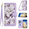 thumbnail image 1 of Designed for Google Pixel 9 Pro XL Wallet Case Cute for Women, Premium PU Leather Flip Kickstand Cover with Card Holder [Long Crossbody Strap + Short Wrist Lanyard] Magnetic Closure Phone Case,Purple, 1 of 10