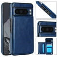 thumbnail image 1 of Designed for Google Pixel 9 Pro XL Wallet Phone Case,With Card Slots,PU Leather Back Folio Flip Kickstand,Double Magnetic Clasp and Durable Shockproof Rugged Anti-fall Phone Case,Darkblue, 1 of 9