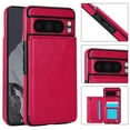 thumbnail image 1 of Designed for Google Pixel 9 Pro XL Wallet Phone Case,With Card Slots,PU Leather Back Folio Flip Kickstand,Double Magnetic Clasp and Durable Shockproof Rugged Anti-fall Phone Case,Rose, 1 of 9