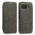 thumbnail image 1 of Designed for Google Pixel 9A Flip Phone Case,Compatible with Mag-Safe,with RFID Blocking Credit Card Holder,PU Leather Folio Flip Protective Shockproof Rugged Phone Case Cover,Gray, 1 of 9