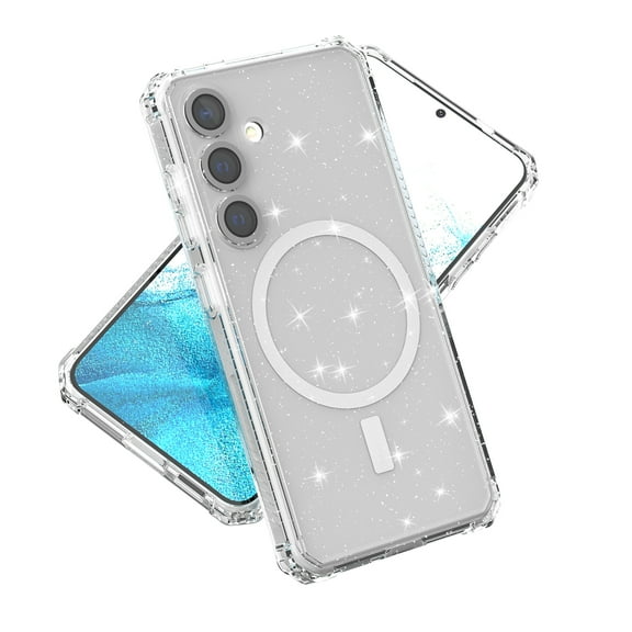 Designed for Magnetic Samsung Galaxy S24 Case,[Compatible with MagSafe] [Military Grade Drop Protection] Slim Hybrid Rubber Translucent Matte Shockproof Anti-Fingerprint Phone Case,A