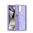 thumbnail image 1 of Designed for Magnetic Samsung Galaxy S24 Ultra Case,[Compatible with MagSafe] [Military Grade Drop Protection] Hybrid Slim Translucent Matte Shockproof with Anti-Fingerprint Phone Case,Purple, 1 of 6