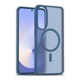 thumbnail image 1 of Designed for Magnetic Samsung Galaxy S25 Edge Case,[Compatible with MagSafe] [Military Grade Drop Protection] Hybrid Slim Translucent Matte Shockproof with Anti-Fingerprint Phone Case,Blue, 1 of 6