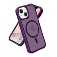 thumbnail image 1 of Designed for Magnetic iPhone 13 Case,[Compatible with MagSafe] [Military Grade Drop Protection] Slim Hybrid Rubber Translucent Matte Shockproof Anti-Fingerprint Phone Case,Darkpurple, 1 of 6