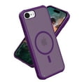 thumbnail image 1 of Designed for Magnetic iPhone 16e Case,[Compatible with MagSafe] [Military Grade Drop Protection] Slim Hybrid Rubber Translucent Matte Shockproof Anti-Fingerprint Phone Case,Darkpurple, 1 of 5
