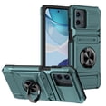 thumbnail image 1 of Designed for Moto G 5G (2023) Case Hidden with Card Holder & 360 Ring Stand/Kickstand, Hard PC + Soft TPU [Drop Protection] Heavy Duty Rugged Protective Cover For Motorola Moto G 5G (2023), Green, 1 of 7