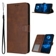 thumbnail image 1 of Designed for Motorola Edge 2025 Case Wallet, Men Women Flip Folio Cover with PU Leather Stand Credit Card Holders Slots Wrist Strap Soft TPU Inner Phone Case for Motorola Edge 2025, Brown, 1 of 8