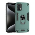 thumbnail image 1 of Designed for Motorola Edge 30 Neo Case, Military Grade Protective Phone Case Rugged Hard PC + Soft TPU Cover with Enhanced Metal Ring Kickstand [Support Magnet Mount], Darkgreen, 1 of 7