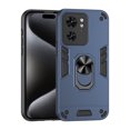 thumbnail image 1 of Designed for Motorola Edge 40 Neo Case, Military Grade Protective Phone Case Rugged Hard PC + Soft TPU Cover with Enhanced Metal Ring Kickstand [Support Magnet Mount], Navyblue, 1 of 7
