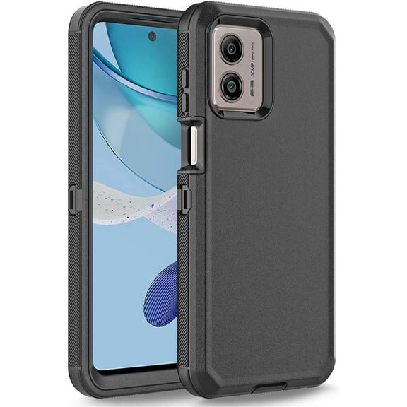 Designed for Motorola G 2023 Heavy Duty Case, Triple Layer Protection Shockproof Dropproof Dustproof Anti-Scratch Phone Case Cover for Motorola G 2023,Black