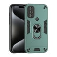 thumbnail image 1 of Designed for Motorola G Power 2022 Case, Military Grade Protective Phone Case Rugged Hard PC + Soft TPU Cover with Enhanced Metal Ring Kickstand [Support Magnet Mount], Darkgreen, 1 of 7