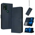 thumbnail image 1 of Designed for Motorola G Pure Case Wallet, Men Women Flip Folio Cover with PU Leather Stand Credit Card Holders Slots Wrist Strap Soft TPU Inner Case for Motorola G Pure, Darkblue, 1 of 8