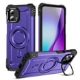 thumbnail image 1 of Designed for Motorola Moto G 5G 2023 Armor Case with Camera Cover Stand, Shockproof Protection, Support Magnetic Wireless Charger Rugged Cover for Moto G 5G 2023, Support Car Magnetic Holder - Purple, 1 of 7