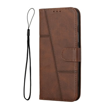 Designed for Motorola Moto G 5G 2025 Case, Luxury PU Leather Wallet Phone Case with Card Holder Flip Folio Protective Shockproof Cover [Kickstand Feature] [Wrist Strap], Brown