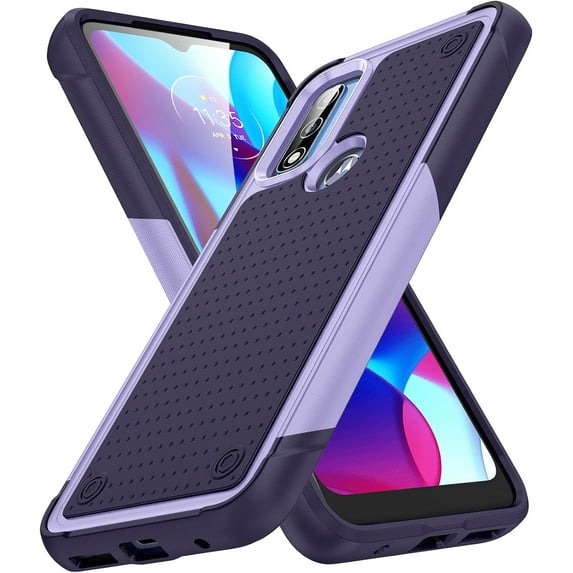 Designed for Motorola Moto G Play 2023 Case G Power 2022 Case Gift Militay Grade Drop Protective Cover Shockproof Case for Moto G Play 2023 G Pure Phone Case for Women Men Boy Girl (Purple+Blue)