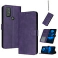 thumbnail image 1 of Designed for Motorola Moto G Power 2022 Case Wallet, Men Women Flip Folio Cover with PU Leather Stand Credit Card Holders Slots Wrist Strap Soft TPU Inner Phone Case for Moto G Power 2022, Purple, 1 of 8