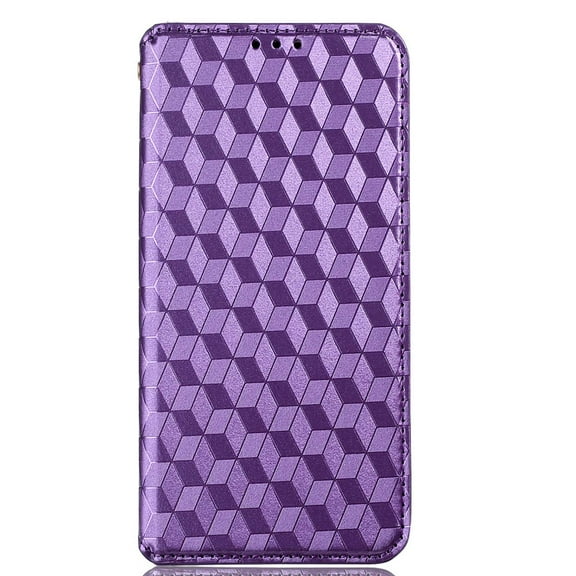 Designed for Motorola Moto G Power (2025) Case, PU Leather Wallet Flip Folio Case with Card Holder Slots RFID Blocking Kickstand Shockproof Anti-fall Rugged Phone Cover,Purple