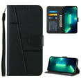 thumbnail image 1 of Designed for Motorola Moto G Power 5G 2024 Case, Luxury PU Leather Wallet Phone Case with Card Holder Flip Folio Protective Shockproof Cover [Kickstand Feature] [Wrist Strap], Black, 1 of 8