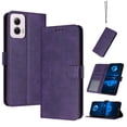 thumbnail image 1 of Designed for Motorola Moto G Power 5G 2024 Case Wallet, Men Women Flip Folio Cover with PU Leather Stand Credit Card Holders Slots Wrist Strap Soft TPU Inner Phone Case for G Power 5G 2024, Purple, 1 of 8