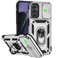 thumbnail image 1 of Designed for Motorola Moto G Stylus 5G 2024 Hybrid Magentic Stand, Camera Lens Protection & 360° Rotate Ring Kickstand, Shockproof Edge Phone Case Cover [Silver], 1 of 9