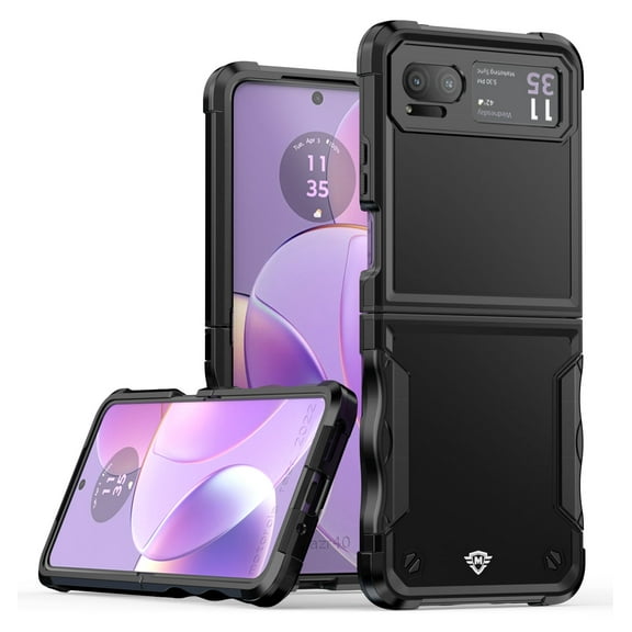 Xpression Mobile Shockproof Back Cover Cell Phone Case for Motorola Razr 2023, Black