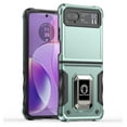 thumbnail image 1 of Designed for Motorola Razr 2023 Hybrid Cases with Magnetic Ring Holder Stand Kickstand Heavy Duty Rugged 2in1 Shockproof Phone Case Cover [Midnight Green], 1 of 9