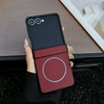 thumbnail image 1 of Designed for Motorola Razr 2024 Case Magnetic with Hinge Protection [Compatible with Mag-Safe] Carbon Fiber Texture Shockproof Protective Cover Case for Motorola Razr 2024, Red, 1 of 8