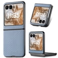 thumbnail image 1 of Designed for Motorola Razr 2024 Folding Case, Carbon Fiber Texture + TPU, Shockproof Lightweight Slim Drop Protection Cover for Motorola Razr 2024, Blue, 1 of 11