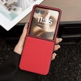 thumbnail image 1 of Designed for Motorola Razr 2024/Razr 60 Phone Case,Ultra Slim Lychee Grain PU Leather&Hard PC Hybrid Design,Shockproof Durable Protective Rugged Phone Case for Motorola Razr 2024/Razr 60,Red, 1 of 8