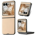 thumbnail image 1 of Designed for Motorola Razr 60 / Razr 2025 Folding Case, Carbon Fiber Texture + TPU, Shockproof Lightweight Slim Drop Protection Cover for Motorola Razr 60 / Razr 2025, Khaki, 1 of 11