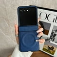thumbnail image 1 of Designed for Motorola Razr 60 Ultra Case Magnetic with Hinge Protection [Support Wireless Charging] PU Leather Hard Bumper Shockproof Protective Cover Case for Motorola Razr 60 Ultra, Blue, 1 of 11