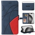 thumbnail image 1 of Designed for OnePlus 9 Wallet Case, [RFID Blocking] PU Leather Folio Kickstand [TPU Protective Interior Case], Magnetic Closure Card Slot with Hand Strap Shockproof Phone Cover,Blue, 1 of 7