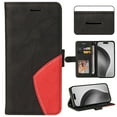 thumbnail image 1 of Designed for OnePlus 9 Wallet Case, [RFID Blocking] PU Leather Folio Kickstand [TPU Protective Interior Case], Magnetic Closure Card Slot with Hand Strap Shockproof Phone Cover,Black, 1 of 7