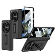thumbnail image 1 of Designed for OnePlus Open Case, Magnetic Folding Vegan PU Leather All-Inclusive Hinge Protection Kickstand with Built-in Screen Protector Rugged Hard PC Shockproof Protective Case Cover, Black, 1 of 9
