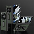thumbnail image 1 of Designed for OnePlus Open Case, Magnetic Folding Vegan PU Leather All-Inclusive Hinge Protection Kickstand with Built-in Screen Protector Rugged Hard PC Shockproof Protective Case Cover, Frosted Green, 1 of 9
