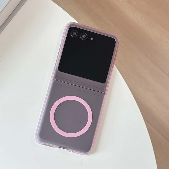 Designed for Razr 40 Magnetic Phone Case,Compatible with Mag-Safe,Shockproof Anti-fall Ultra Slim Frosted Translucence Skin Feel Durable Rugged Thin FPhone Case,Pink