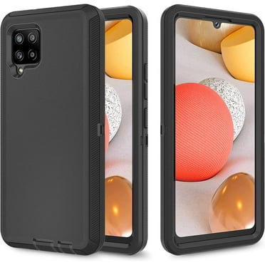 Designed for Samsung Galaxy A12 Heavy Duty Case, Triple Layer Protection Shockproof Dropproof Dustproof Anti-Scratch Phone Case Cover for Samsung Galaxy A12,Black