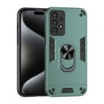 thumbnail image 1 of Designed for Samsung Galaxy A13 4G Case, Military Grade Protective Phone Case Rugged Hard PC + Soft TPU Cover with Enhanced Metal Ring Kickstand [Support Magnet Mount], Darkgreen, 1 of 7