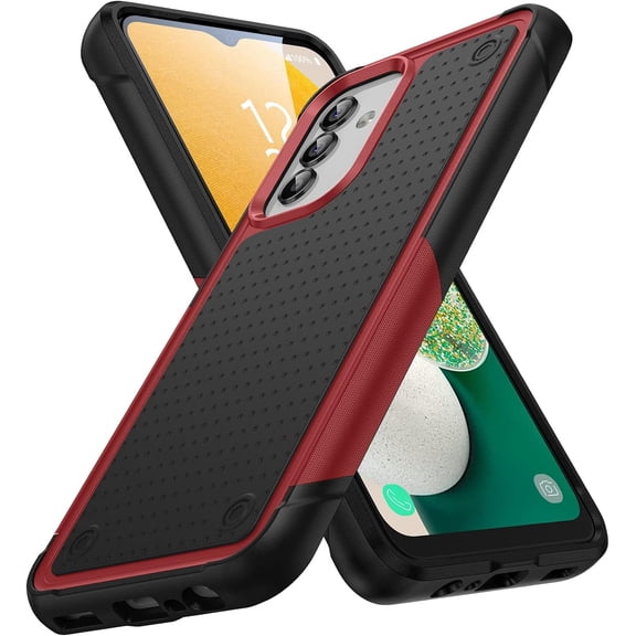 Designed for Samsung Galaxy A13 5G Case Galaxy A32 5G Case Gift Militay Grade Drop Protective Cover Shockproof Case for Galaxy A13 4G 5G Phone Case for Women Men boy Girl (Red+Black)