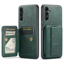 Designed for Samsung Galaxy A13 5G Case Wallet with RFID Blocking Card Holder PU Leather Credit Card Slots Cash Pocket Phone Cases for Men Women Back Flip Magnetic Clasp Protective Cover,Green