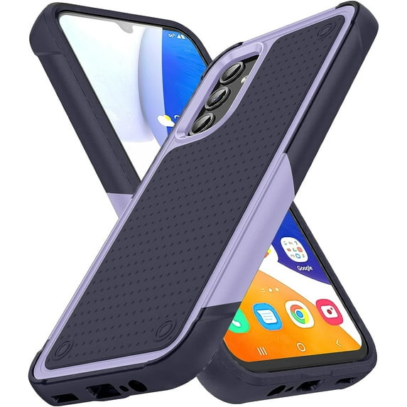 Designed for Samsung Galaxy A14 5G Case 2 in 1 Gift Militay Grade Drop Protective Rugged Heavy Duty Cover Shockproof Case for Galaxy A14 5G Phone Case for Women Men boy Girl (Purple+Blue)