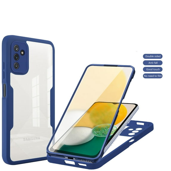 Designed for Samsung Galaxy A14 5G Case Full-Body Bumper Case Cover Built in Screen Protector Shockproof Transparent Back 360 Full Body Protective Case for Samsung Galaxy A14 5G, Blue