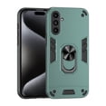 thumbnail image 1 of Designed for Samsung Galaxy A14 5G Case, Military Grade Protective Phone Case Rugged Hard PC + Soft TPU Cover with Enhanced Metal Ring Kickstand [Support Magnet Mount], Darkgreen, 1 of 7