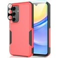 thumbnail image 1 of Designed for Samsung Galaxy A15 5G Case with Tempered Glass Screen Protector & Camera Lens Protector,Heavy-Duty Tough Rugged Slim Shockproof Phone Case for Galaxy A15 5G (6.5", 2024)[Red/Black], 1 of 13
