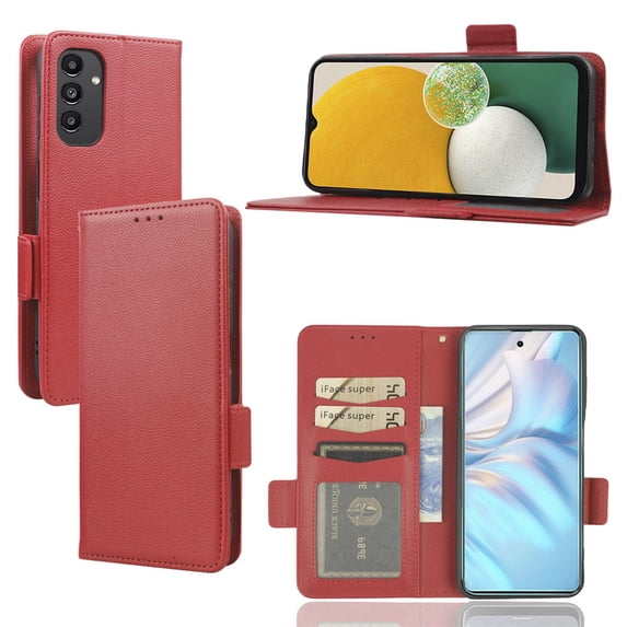 Designed for Samsung Galaxy A15 Case, Luxury PU Leather Wallet Phone Case with Card Holder Flip Kickstand Drop Protection Phone Case Cover for Samsung Galaxy A15 - Red