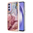 thumbnail image 1 of Designed for Samsung Galaxy A15 Marble Case, Ultra Thin Girls Women Plating Marble Designed Flexible Soft TPU IMD Marble Protective Case Cover for Samsung Galaxy A15 - Rose, 1 of 6