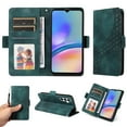 thumbnail image 1 of Designed for Samsung Galaxy A16 5G/4G Case Wallet, Flip Folio Cover with Embossed PU Leather Stand Credit Card Holders Slots Wrist Strap Full Body Protection Phone Case for A16 5G/4G - Green, 1 of 10