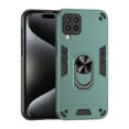 thumbnail image 1 of Designed for Samsung Galaxy A22 4G Case, Military Grade Protective Phone Case Rugged Hard PC + Soft TPU Cover with Enhanced Metal Ring Kickstand [Support Magnet Mount], Darkgreen, 1 of 7